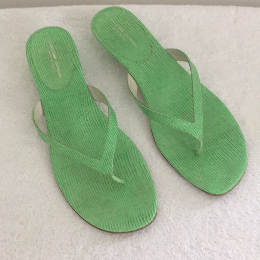Adrienne vittadini green sandals.